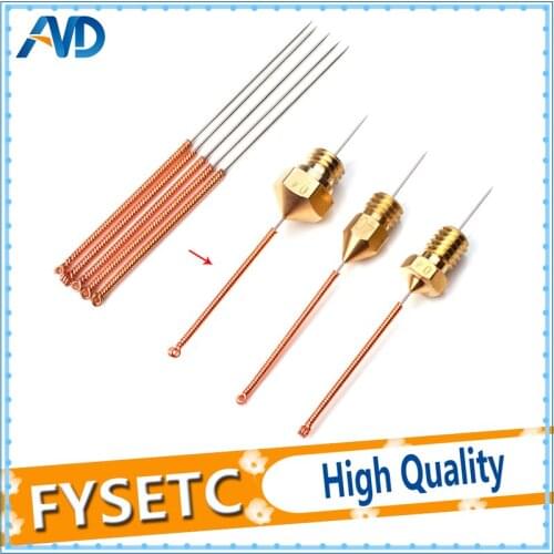 20pcs 3D Printer Accessories 0.3x25mm/0.4x25mm Tool Bendable Drill Bit for Cleaning Of 3D Printer Hotend 0.4mm Nozzle