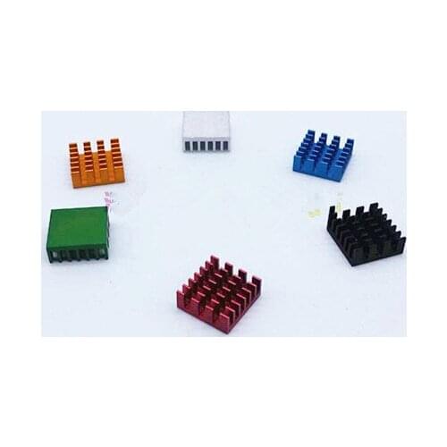 Fast Free Ship 50pcs Multi-color optional Heatsink with gvoove 14*6*14MM electronic radiator for chip IC small aluminum radiator