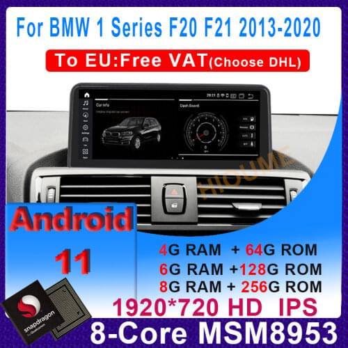 10.25" Qualcomm CPU Android 10.0 Car Multimedia Player GPS Navigation Radio Stereo for BMW 1 Series F20 F21 2013 2014 2015 2017