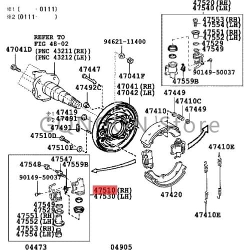 CAR right front wheel front pump assembly 2001- 2020 Toy ot aDYN A100 HIACE VAN, COM MUT ER hub