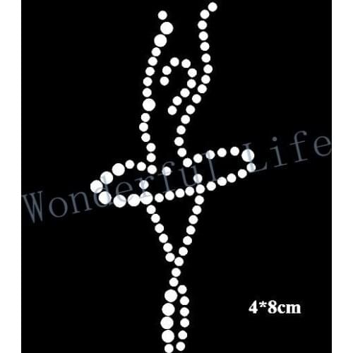 Free shipping Elegant ballet dancer pattern hotfix rhinestone Heat transfer design