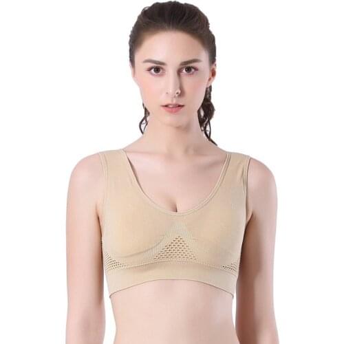 Seamless Sports Bra Top Gym Sport Brassiere,Deep U Back Sports Bra,Woman Padded Wirefree Fitness Vest Running Yoga Bra