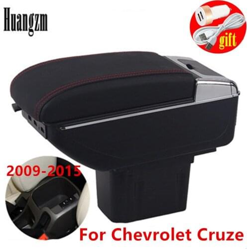 Centre Console Storage Box For Chevrolet Cruze/Holden Cruze 2009-2015 with Ashtray Cup holder Dual Layer Rotatable armrest box