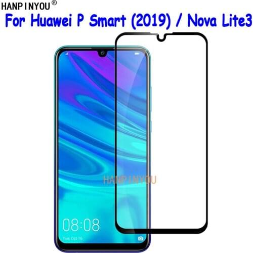 For Huawei P Smart 2019 / Nova Lite 3 Lite3 6.21" Full Cover Tempered Glass Screen Protector Explosion-proof Protective Film
