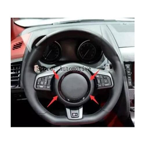 For Jaguar F-Pace XE Black ABS Inner Steering Wheel Sequins Cover Trim XF 1pcs