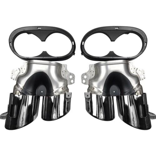 For Mercedes Benz W177 A35 C118 CLA35 X247 GLB35 A45S AMG Refitting 2020+ Rear Bumper Turbo Muffler Exhaust Tips Pipe Exits