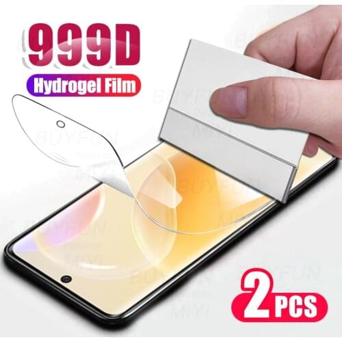 2pcs 999d hydrogel film for huawei nova 8 screen protector not glass huawey hauwei hawei huwei nova8 2021 protective film cover