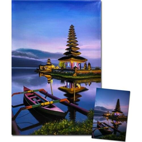 Muzagroo Art Photo to Oil Paintings Custom Personalized Canvas Wall Art from Photo Hand Painted Landscape House Still Life Art