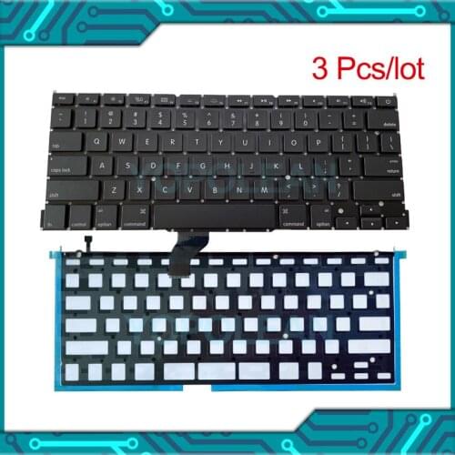3Pcs/set New A1502 Keyboard For Macbook Pro Retina 13" a1502 US keyboard Replacement 2013 2014 2015 year