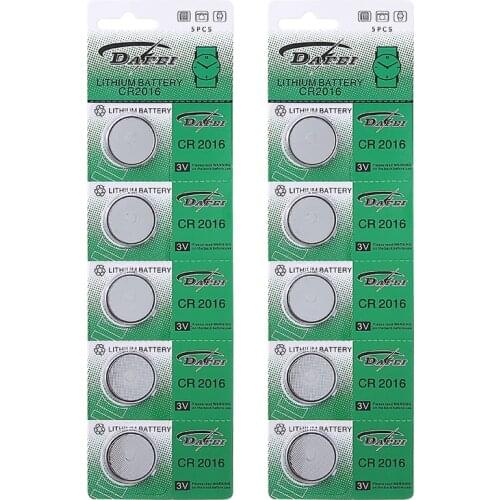 10 Pcs CR2016 Button Cell Battery 3 V Lithium Coin Watches Batteries CR2016 Replace Batteries For Watch Electronic Toy Remote
