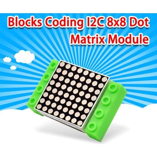 Kidsbits Blocks Coding I2C 8x8 HT16K33 Dot Matrix Module for Arduino/Support I2C /IIC protocol STEM Education