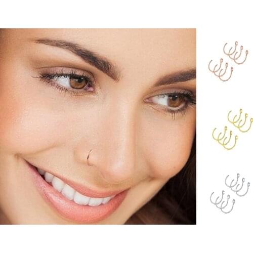 Fashion Trend Metal Unisex Various Color Nose Ring Nose Clip Body Jewelry Metal Nose Rings & Studs