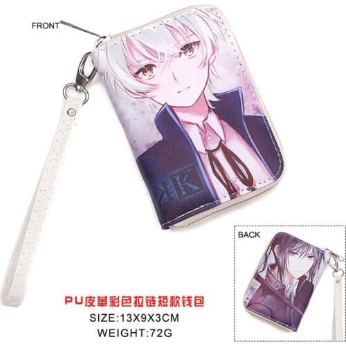 Anime K Missing Kings Isana Yashiro/Yatogami Kurou PU Short Wallet Purse With Zipper