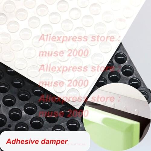 6*2 mm dia round adhesive particle dot door buffer clear black arc ball surface Cabinet Damper Pads Cushion Glass