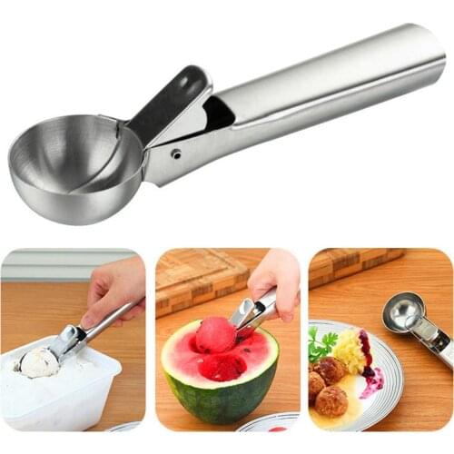 Stainless Steel Spoon Kitchen Ice Cream Scoop Mashed Watermelon Potatoes Jelly Frozen Yogurt Cookies Scoop Kitchen Accessories