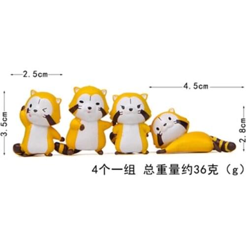 ZOCDOU 1 Piece Cute Bear Small Statue Little Figurine Crafts Figure Ornament Miniatures