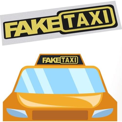 Car Sticker Auto Decoration Funny Car Stickers and Decals Reflective 20*5CM FAKE TAXI Car Accessories Car Styling