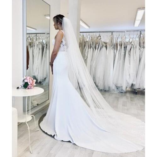 2021 New legant Wedding Accessories 3 Meters 2 Layer Wedding Veil White Ivory Simple Bridal Veil With Comb Wedding Veil