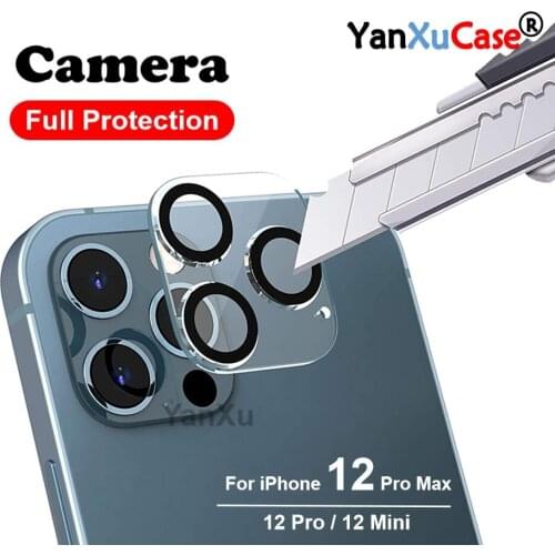 NEW 3D Camera Tempered Glass For IPhone 12 Mini Pro Max Full Cover Protective Lens Screen Protector Film For iPhone 11 Pro Max