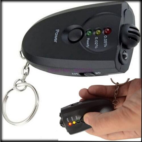 By DHL or Fedex 50pcs breath Alcohol Tester Breathalyzer Red Flashlight Led Display Keychain