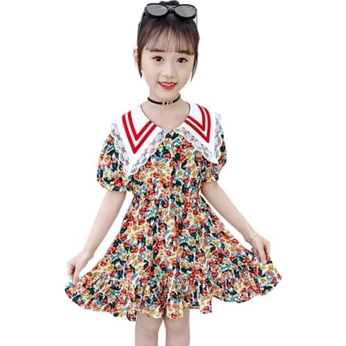 Dress For Girls Floral Dress For Girl Lace Floral Party Dress Child Summer Costume For Girls 6 8 10 12 14