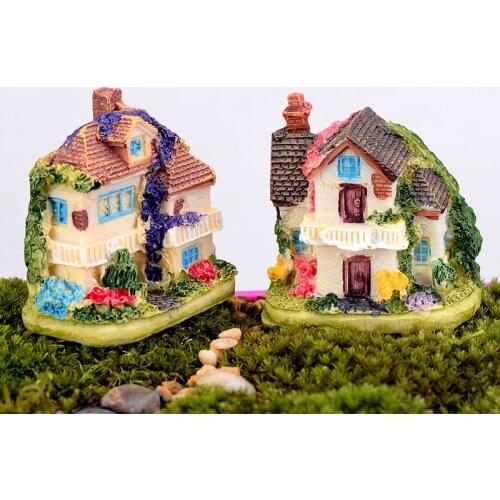 Ivy Villa House Miniature Fairy Garden Home Houses Decoration Mini Craft Micro Landscaping Decor DIY Accessories