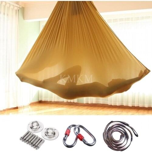 Yoga Swing Aerial Hammock Trapeze Inversion Anti-gravity Large Strong 5x2.8m Yoga Body Building Workout Fitness Equipment