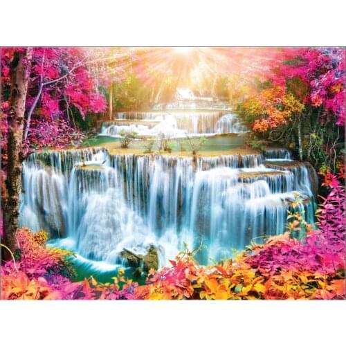 Full Embroidery Counted Cross Stitch Kits Needlework - Crafts 14 ct Aida DIY Art Decor Oil painting - Chang Wat Kanchanaburi