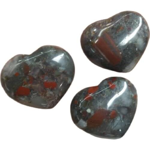 1pcs Natural Dragon Blood Stone heart Quartz Healing Crystals Reiki Gems African Blood Stones Mineral