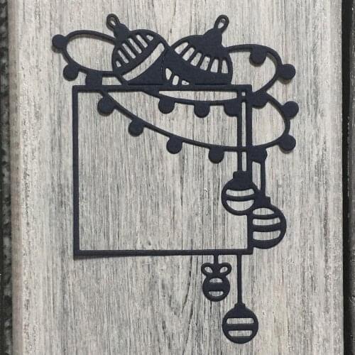 ArtScrap Frame with Christmas balls For Metal Cutting Stencils For DIY Scrapbooking Craft Embossing Die Cuts | Art: 341