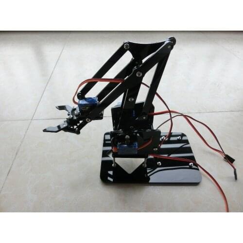 DIY Acrylic Robot Arm Robotic Claw Manipulator Arduino Kit 4 DOF Toys Mechanical Grab Manipulator Part Accessory