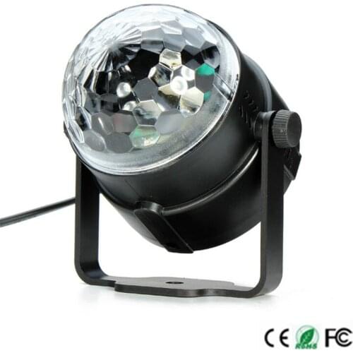 EU/US Plug LED Stage Light Mini Crystal Magic Ball Led Stage Lighting Effect DJ Light Bar Disco Club Party Decor Lamp 100-240V