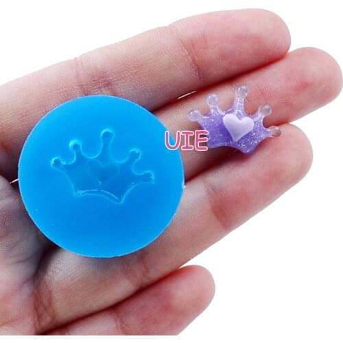 FYL171U 13mm x 19.9mm Crown Silicone Mold Fondant Cake Decoration Candy Resin Clay Earrings Necklace Craft Soap Candle FOOD SAFE
