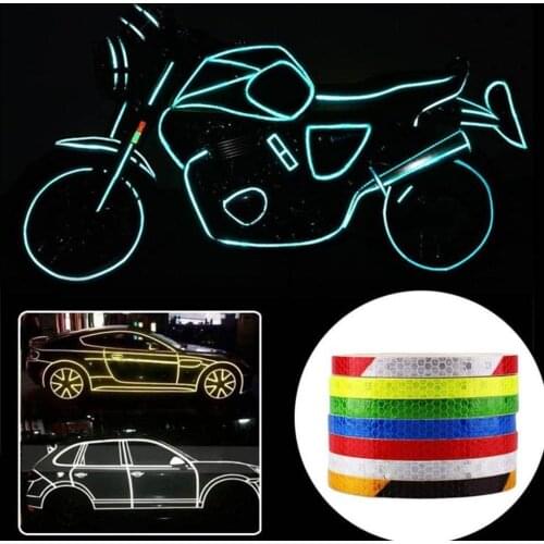 8M Reflective Tape Fluorescent MTB Bike Bicycle Cycling Reflective Accessories Tape MTB Bicycle Adhesive Stickers Stickers