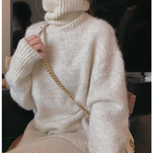 Turtleneck sweater women korean top fashion 2020 Pullovers Batwing Sleeve plus size winter clothes knit sweater women