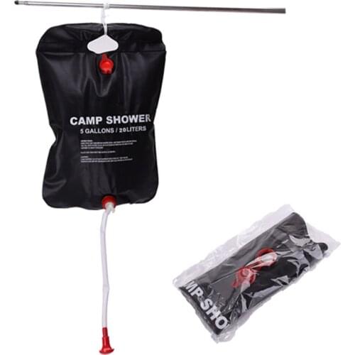 Outdoor Gear 10L Capacity Folding PVC Sports Outdoor Camping Solar Shower Water Bag Travel Bath Bag With Faucet