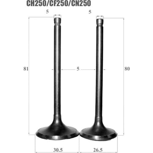 Scooter Engine Valve Intake Exhaust for HONDA CFMOTO CF250 CH250 KAB250 CN250 250cc Water-Cool System Motor Parts