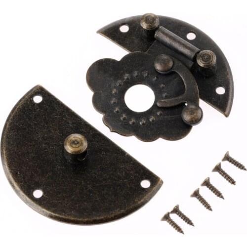 1pc Hasp Latch Toggle Drawers Latch Buckle Jewelry Gift Wine Box Wood Hardware Furniture Buckle Clasp Lock 53mm