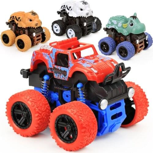 1 Pcs/box Color Random Hot Four-wheel Drive Stunt Inertial Off-road Vehicle Kids Simulation Boy Monster Model Anti-fall Toy Cars