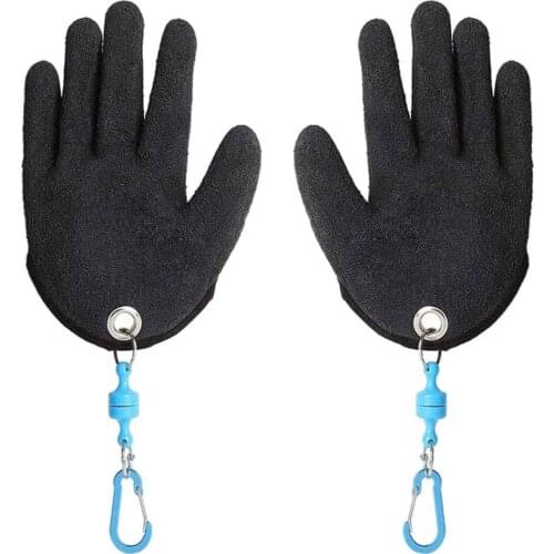 1Pcs Fishing Catching Gloves Protect Hand from Puncture Scrapes Fisherman Professional Catch Fish and with Magnet Release