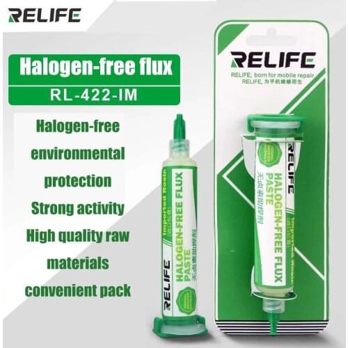 10CC RL-422-IM Lead Free Flux Paste Rosin Soldering Flux halogen-Free Syringe for Chips PCB SMB PGA PCB Repair Welding Tool