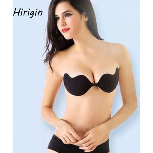 2020 Women Self Adhesive Bra cover up Strapless Bandage Blackless Solid Bra Stick Gel Silicone Push Up underwear Bra cover up