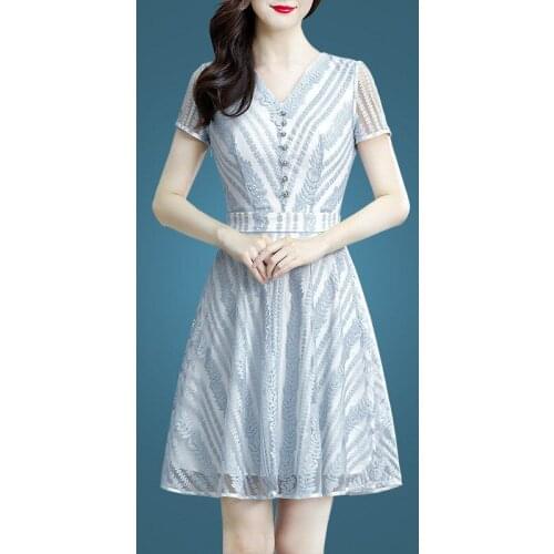 2021 Women Summer Dress Vintage Floral Print Femme Vestidos Plus Size Party Dress Mother Embroidery Vestidos 9760