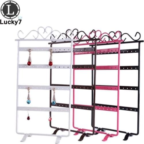 48 Holes 24 Pairs Stud EarringDisplay Rack Metal Stand Holder Jewelry Earrings Organizers Showcase Packaging & Display Wholesale
