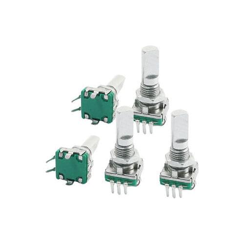 5Pcs Rotary Encoder Dode Switch EC11 Audio Digital Potentiometers
