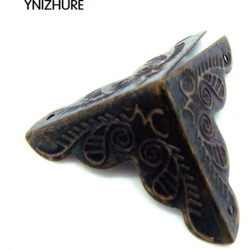50pcs 25mm Antique Hardware Angle bag packaging Corner Gift Corner four corners trumpet flower wrap angle fittings for furniture