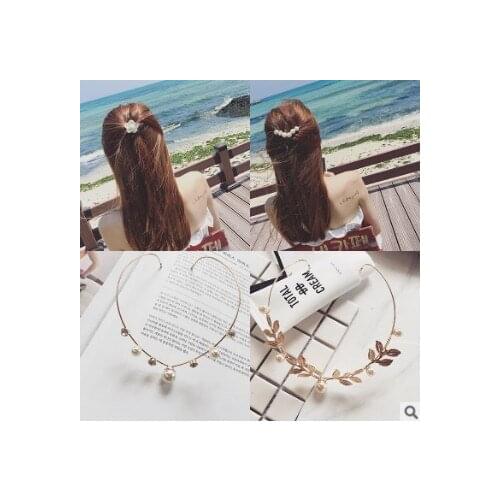 50pcs/lot DIY Multi Alloy Pearl Flower HeadBands Simple Cartoon Mix Styles Press Hair Bands Styling Tools Accessories HA657