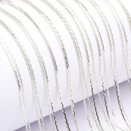 0.8mm Snake Chain Jewelry Chains Findings Gold/Silver Plated Necklace Chains Brass Bulk Chians for DIY Jewelry Accessories