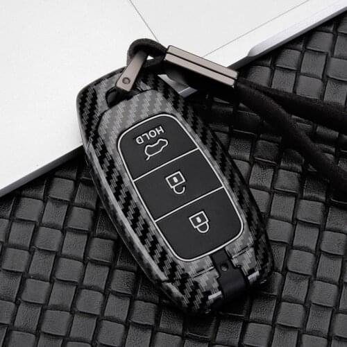 Zinc alloy Car Key Case Cover For Hyundai i30 Ix35 KONA Encino Solaris Azera Grandeur Ig Accent Santa Fe Palisade 2017 2018 2019