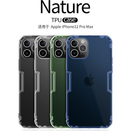 Phone Case For iphone 12 Pro Max NILLKIN Nature TPU Transparent Clear Soft Back Cover Shockproof Case For iphone 12 Mini Series